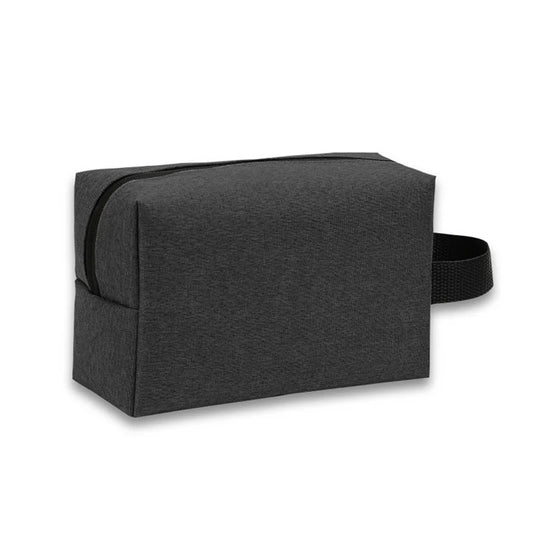 Trousse de Toilette Voyage en Tissu Noir avec Poignée