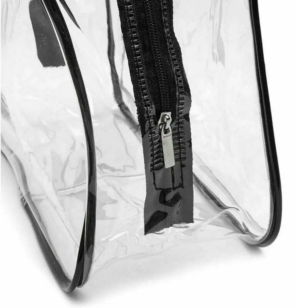Grande Trousse de Toilette Voyage en PVC Transparent avec Poignées