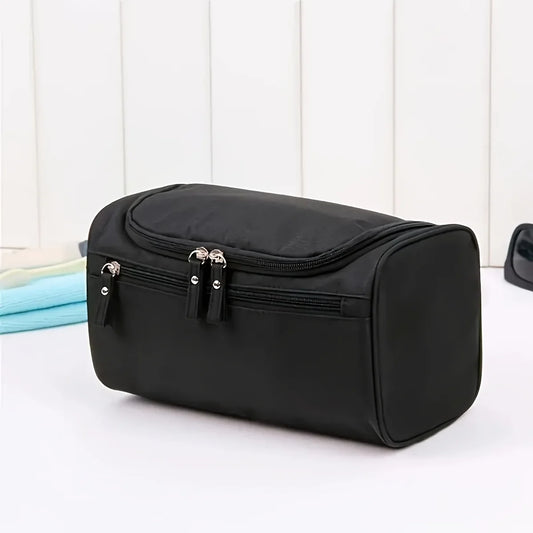 Trousse de Toilette Imperméable Noire Compacte à Suspendre