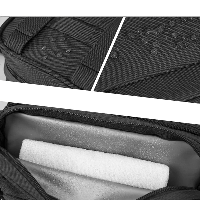 Trousse de Toilette Voyage en Tissu Camouflage avec 2 Compartiments