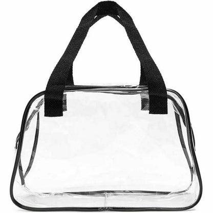 Grande Trousse de Toilette Voyage en PVC Transparent avec Poignées