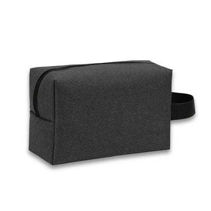 Trousse de Toilette Voyage en Tissu Noir avec Poignée