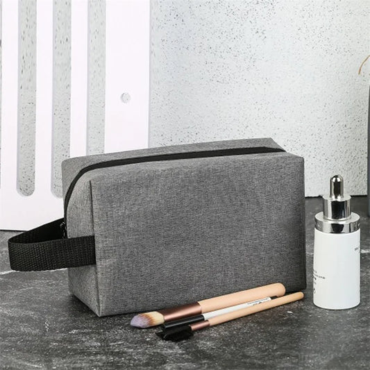 Trousse de Toilette Voyage en Tissu Bleu avec Poignée Large