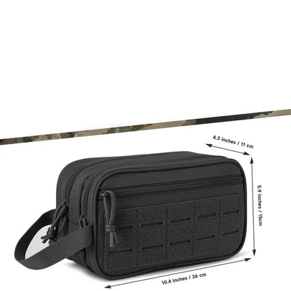 Trousse de Toilette Voyage en Tissu Camouflage avec 2 Compartiments