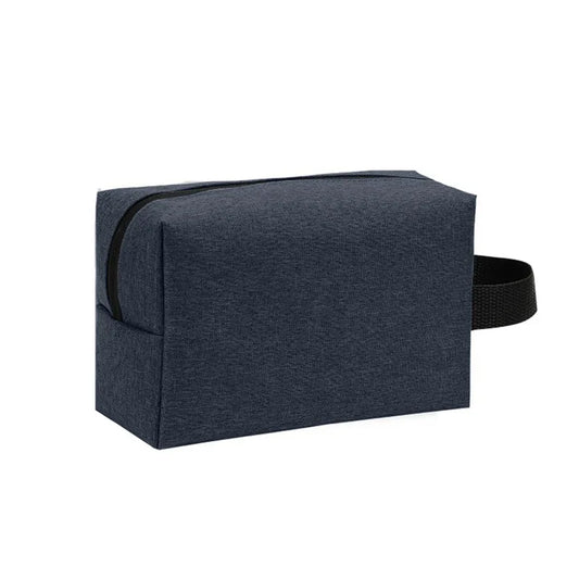 Trousse de Toilette Voyage en Tissu Bleu avec Poignée Large