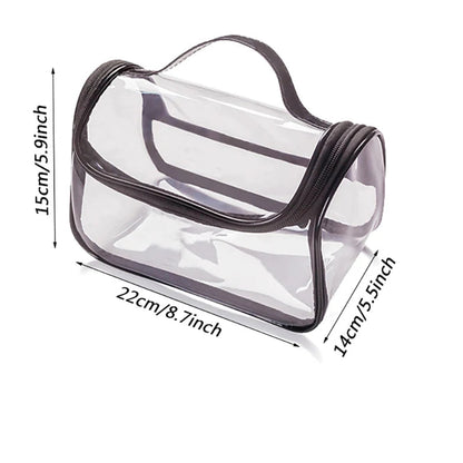 Trousse de Toilette en PVC Transparent avec Poignée