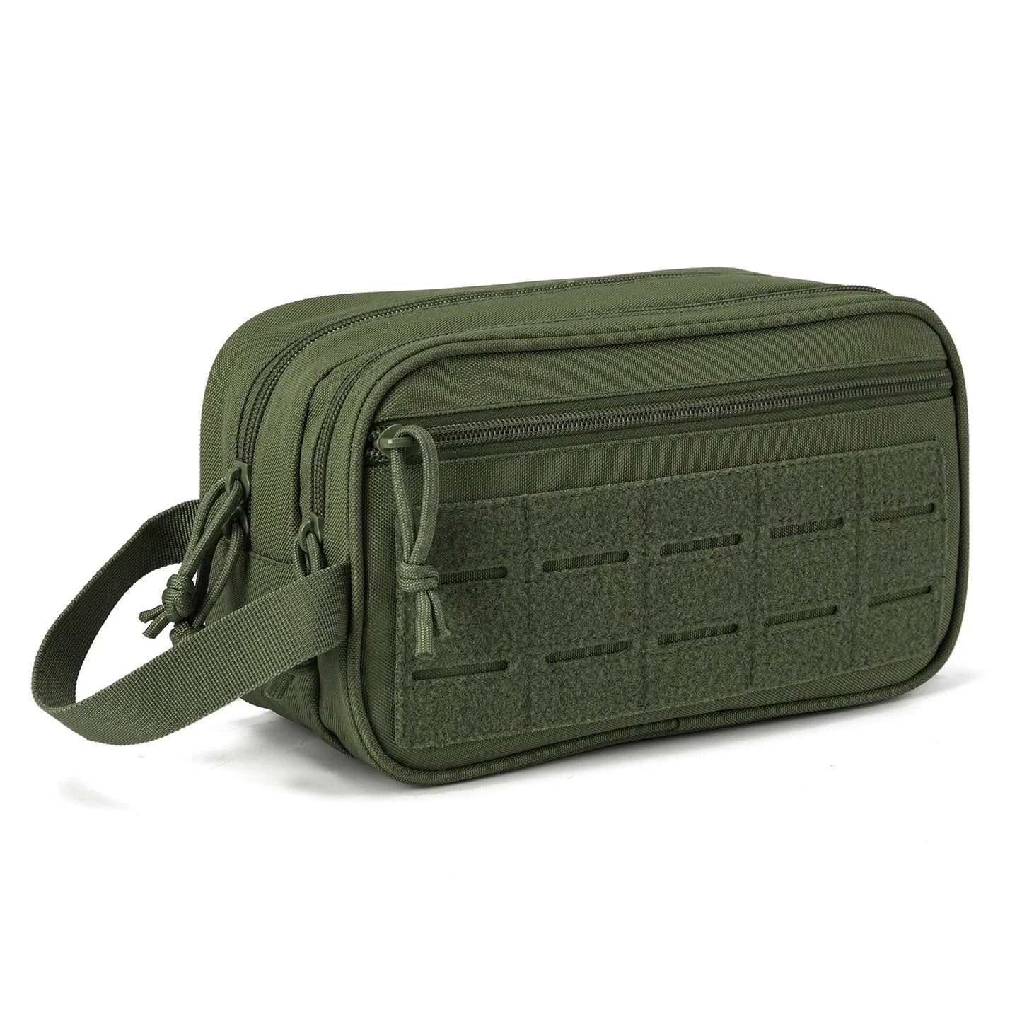 Trousse de Toilette Voyage en Tissu Vert avec 2 Compartiments
