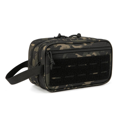 Trousse de Toilette Voyage en Tissu Camouflage avec 2 Compartiments